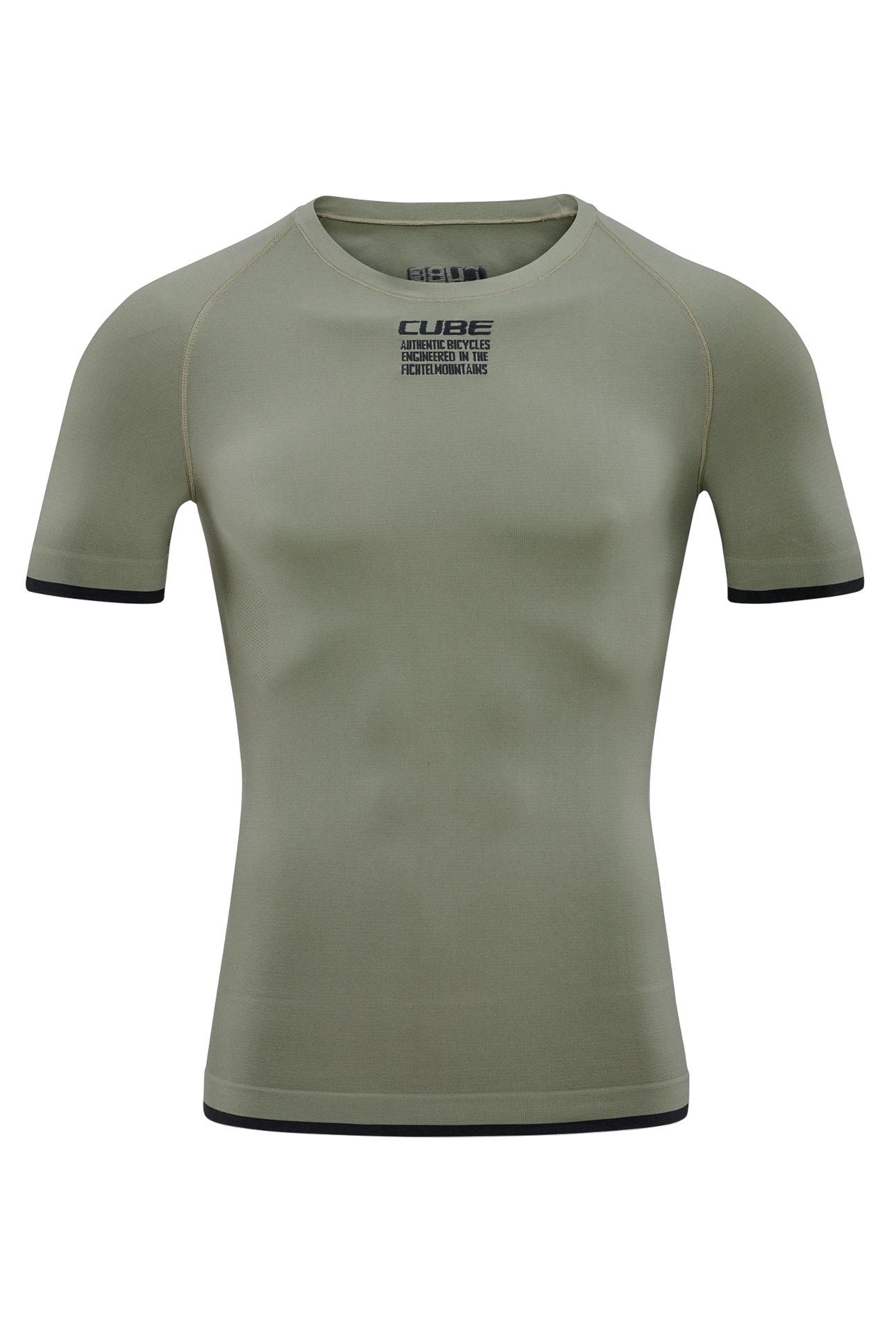 1. TRICOU UNDER CUBE BASELAYER RACE BE COOL S/S OLIVE M/L