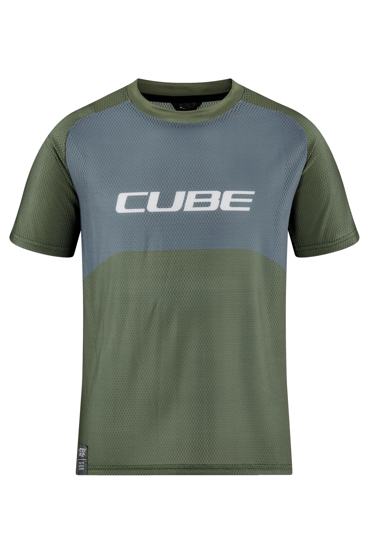 1. TRICOU CUBE VERTEX ROOKIE S/S TM OLIVE/GREY XL