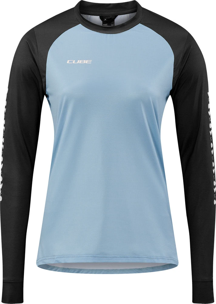 1. TRICOU CUBE ATX WS ROUND NECK L/S BLACK/BLUE XS