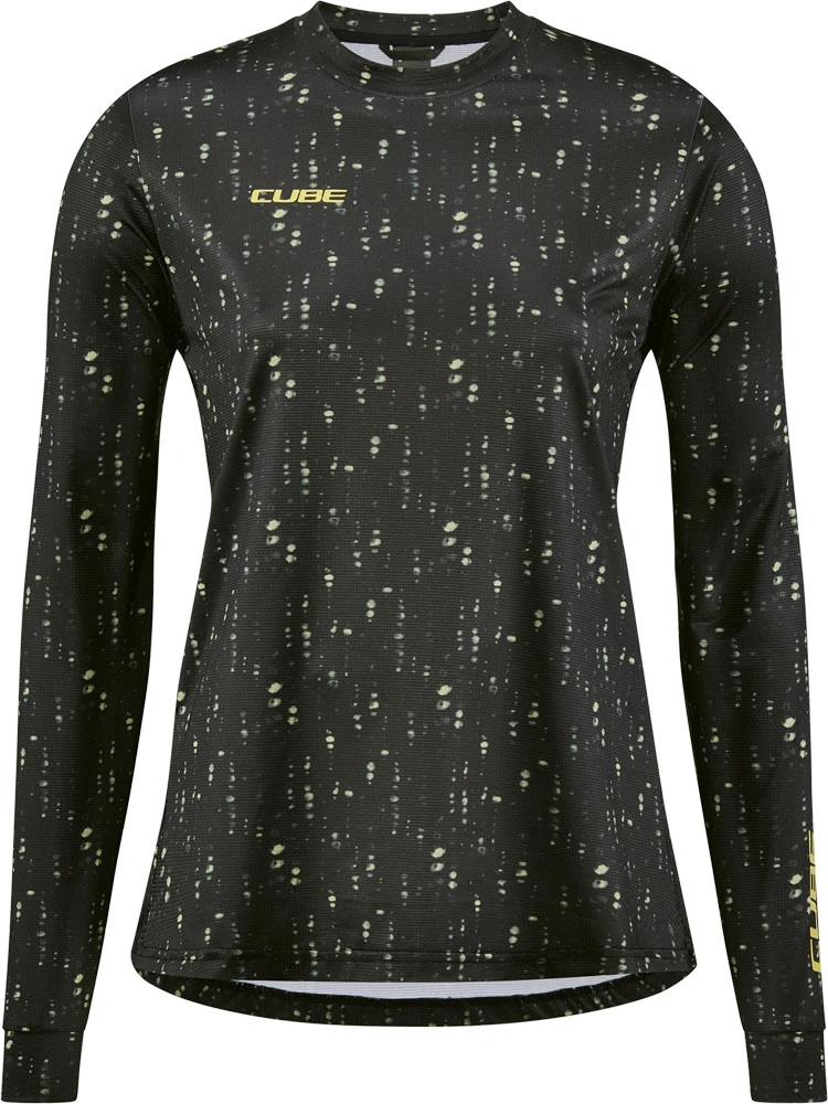 1. TRICOU CUBE ATX WS ROUND NECK L/S BLACK PATTERN S