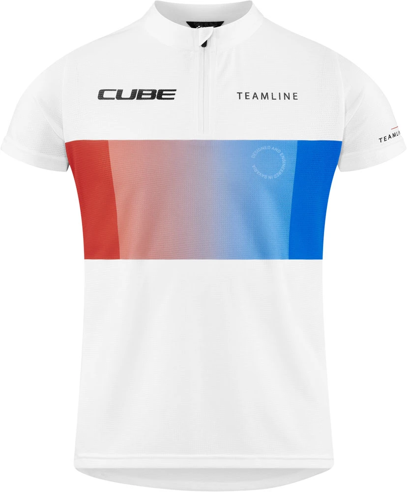 1. TRICOU CUBE TEAMLINE ROOKIE S/S WHITE/BLUE/RED S