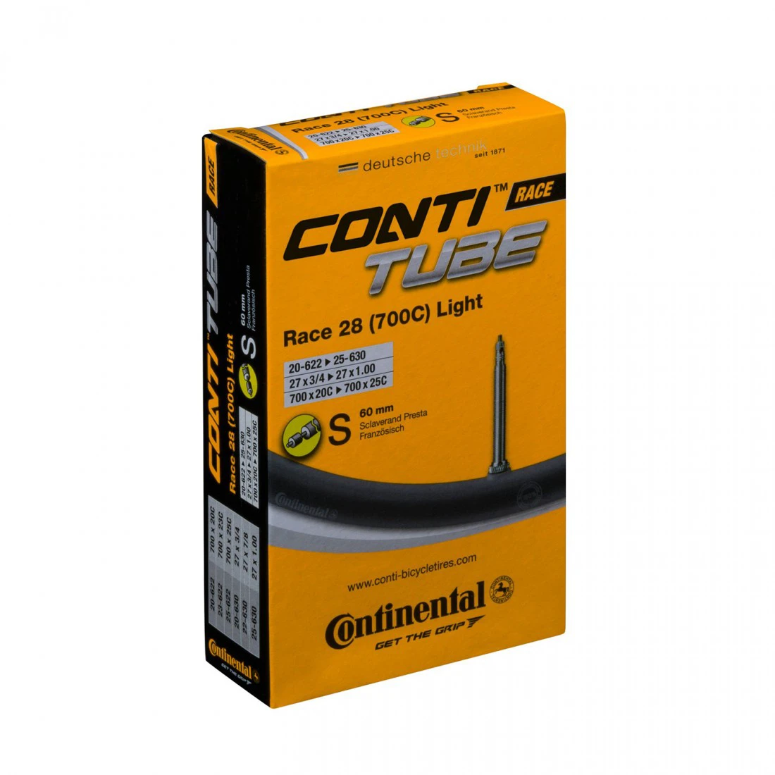 1. Camera bicicleta Continental Race 28 Light S60 18/25-622/630