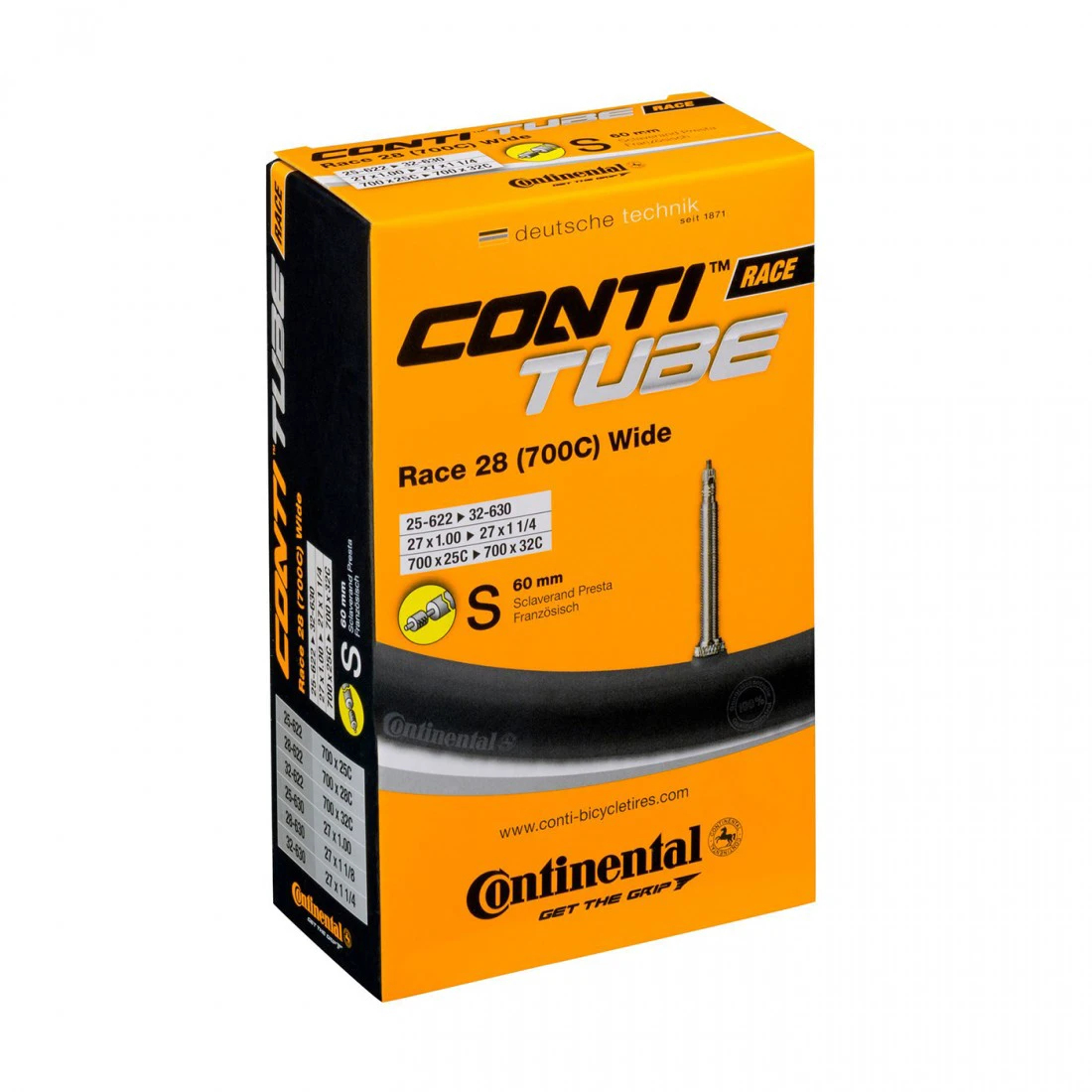 1. Camera bicicleta Continental Race 28 Wide(Training) S60 25-622/32-630