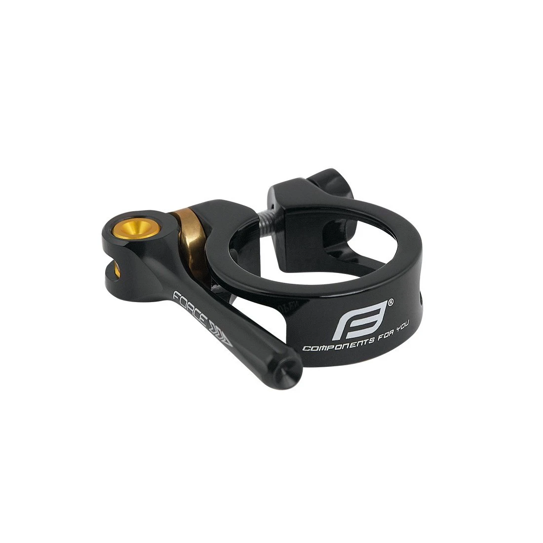1. Colier Force cu clema 31.8 mm al negru