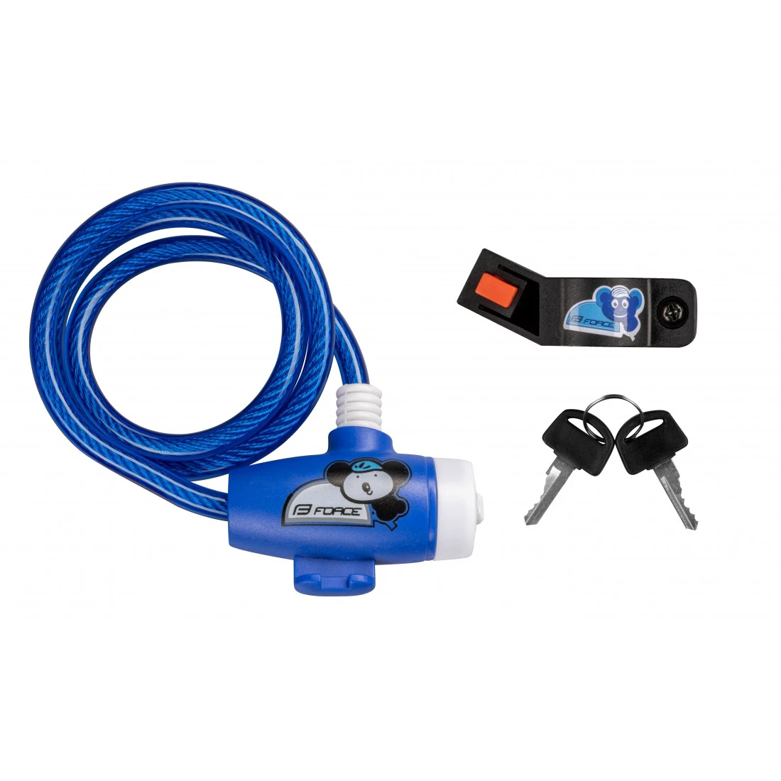 1. Antifurt Bicicleta Copii Force - 80 cm /8 mm, Albastru