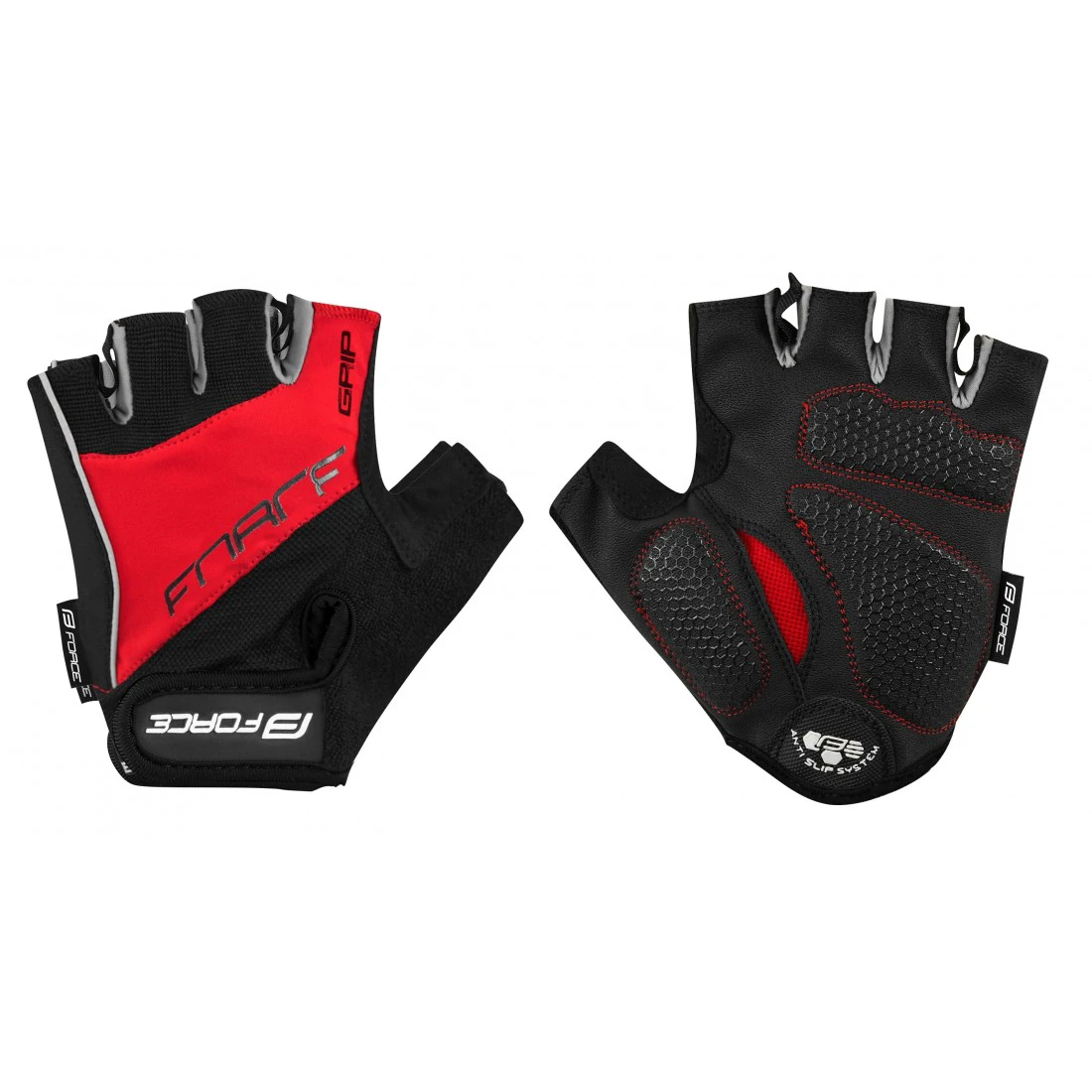 Manusi Force Grip gel negru/rosu M - 115310