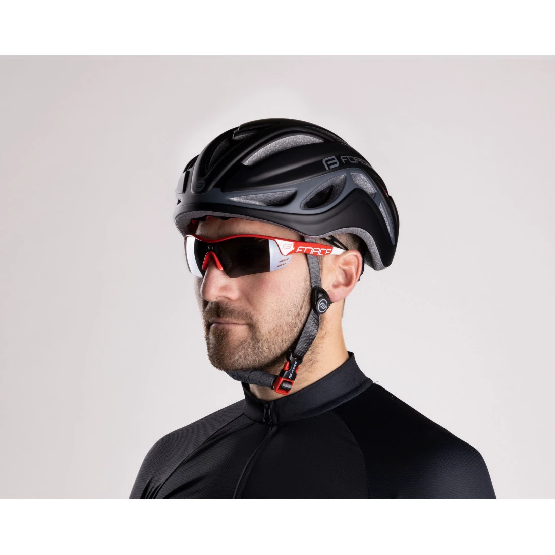6. Casca Force Rex negru/gri S-M (56-58 cm)