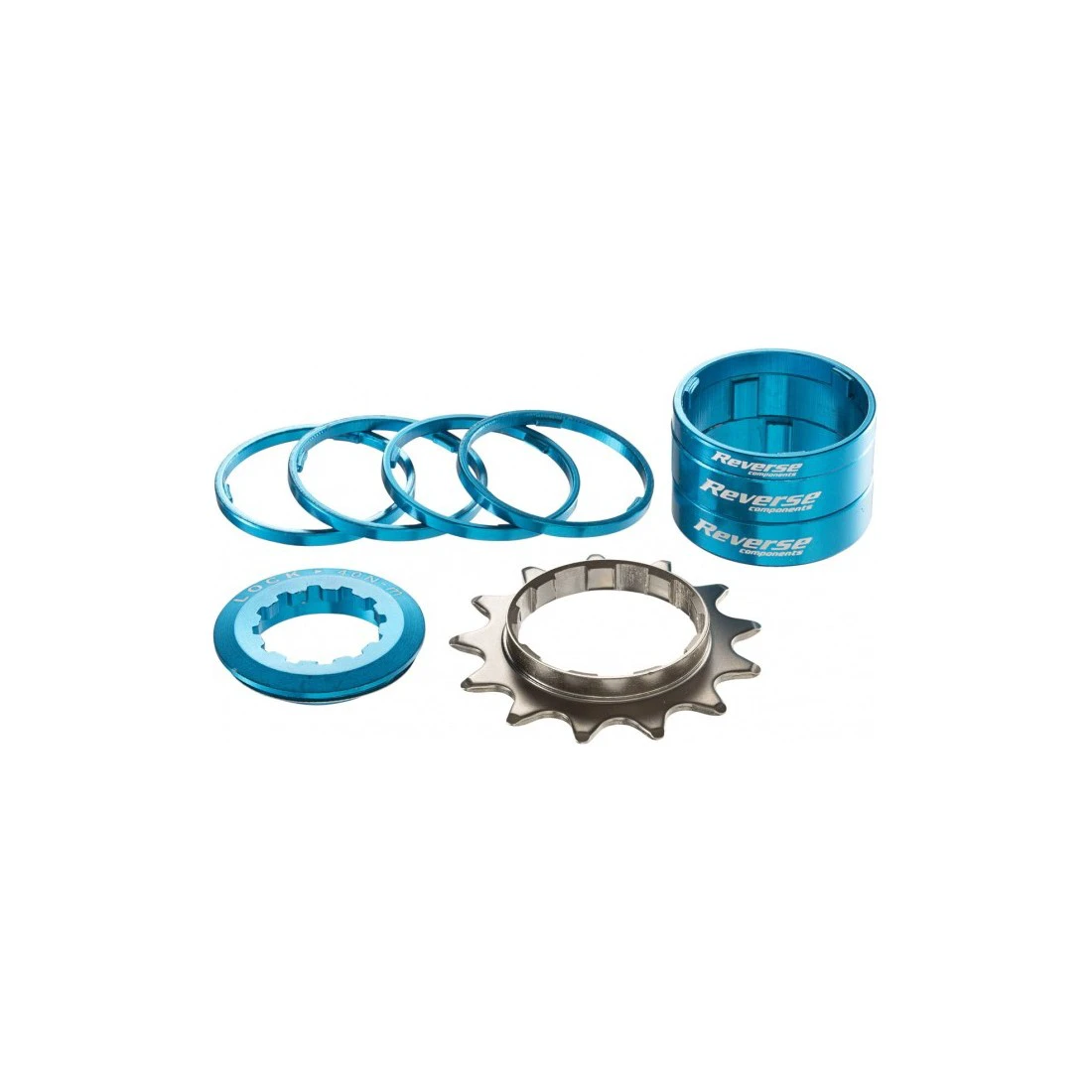 1. Kit single speed Reverse 13T albastru deschis