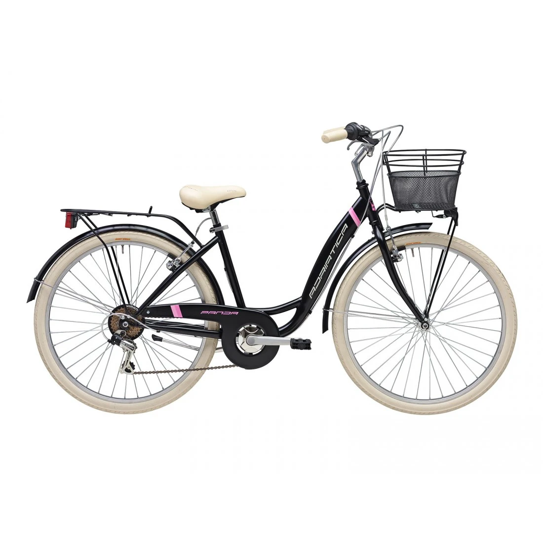 1. Bicicleta Adriatica Panda 26 Lady 6V Negru Mat 42 cm