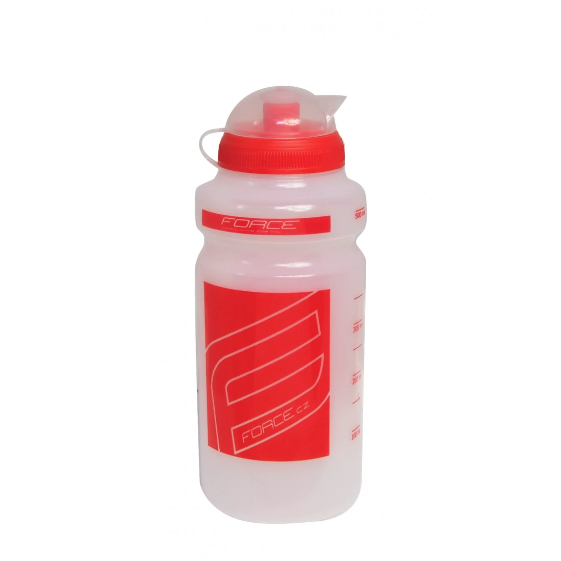 1. Bidon Apa Force F 500 ml, transparent-rosu