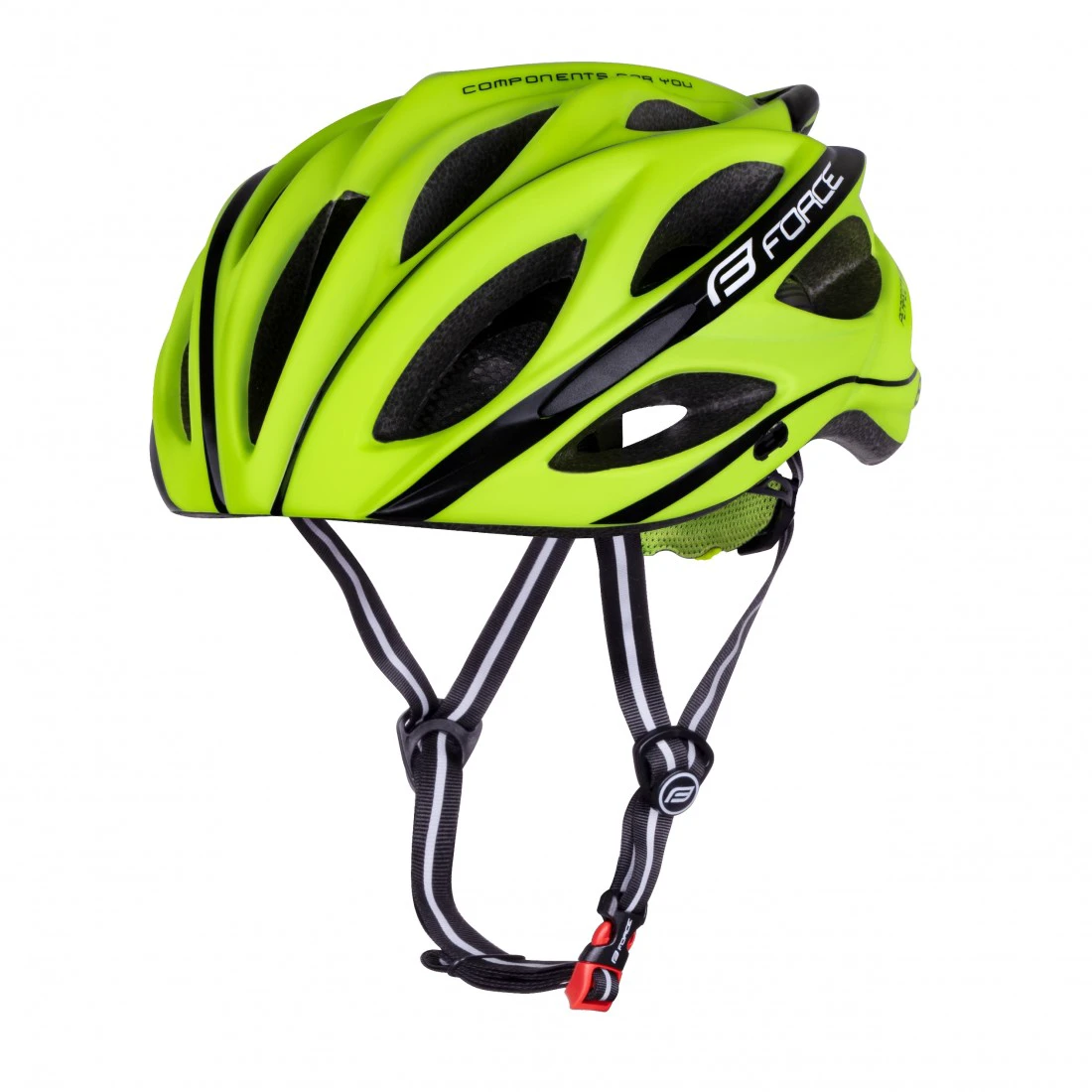 Casca Ciclism Force Bull, S-M, Fluo-Negru - 118795