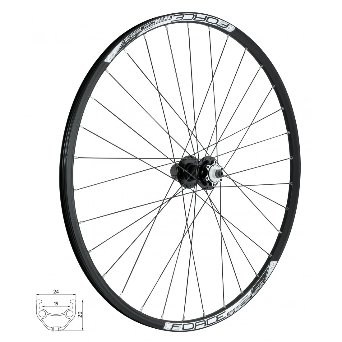 1. Roata spate 28/29 Force Basic Disc 622x19 6 suruburi