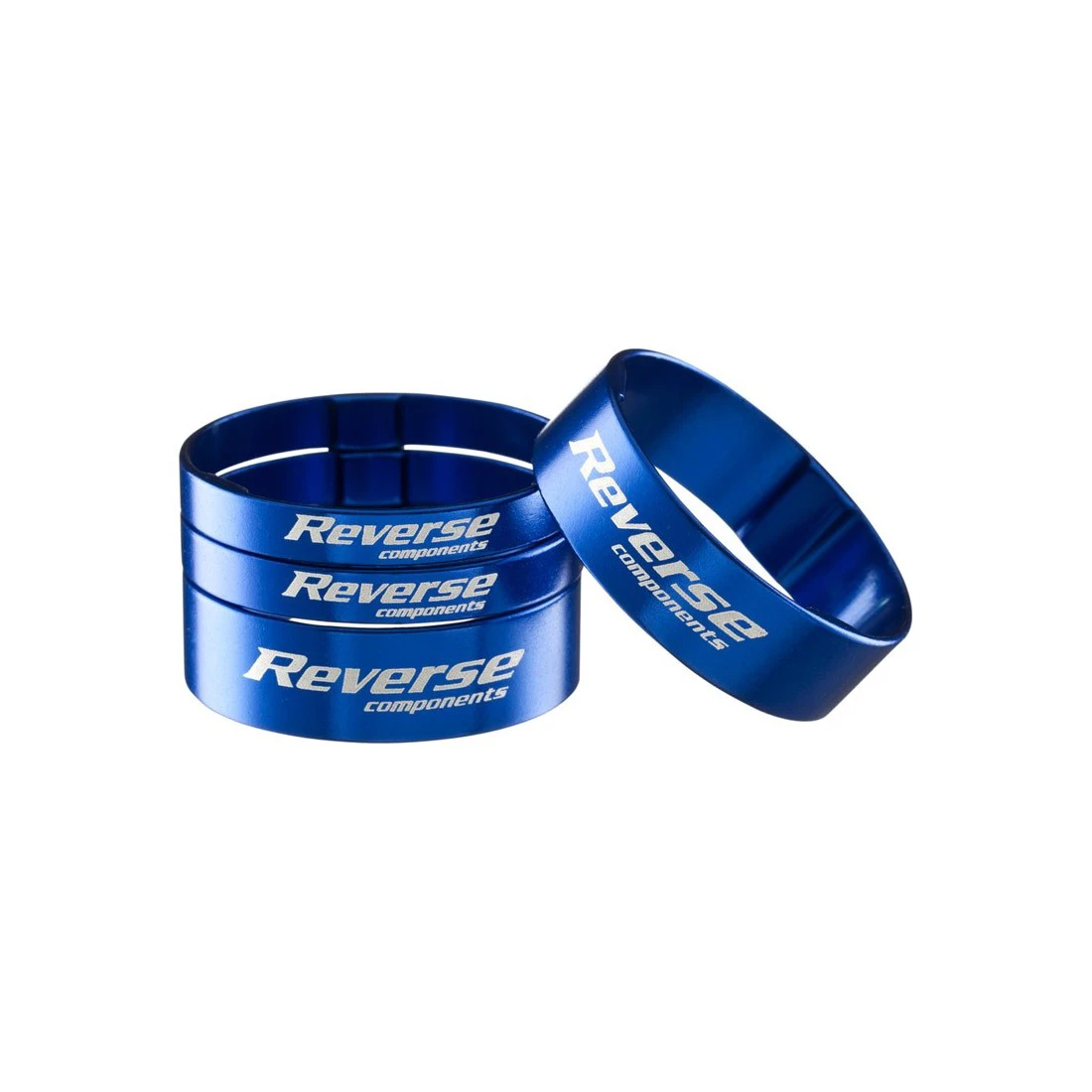 1. Set distantiere Reverse Ultra-Light 1.1/8 aluminiu Albastre