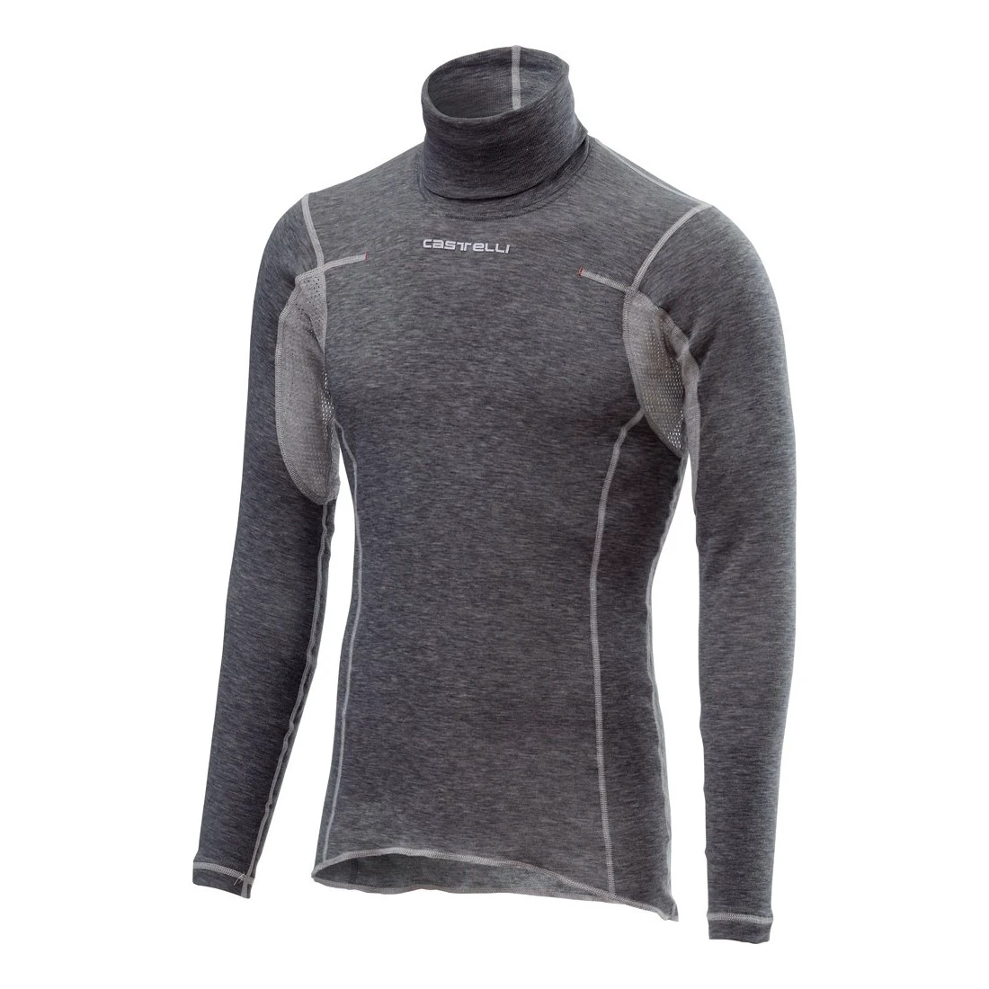 2. Bluza de corp cu guler Castelli Flanders Neck Warm, Gri, S