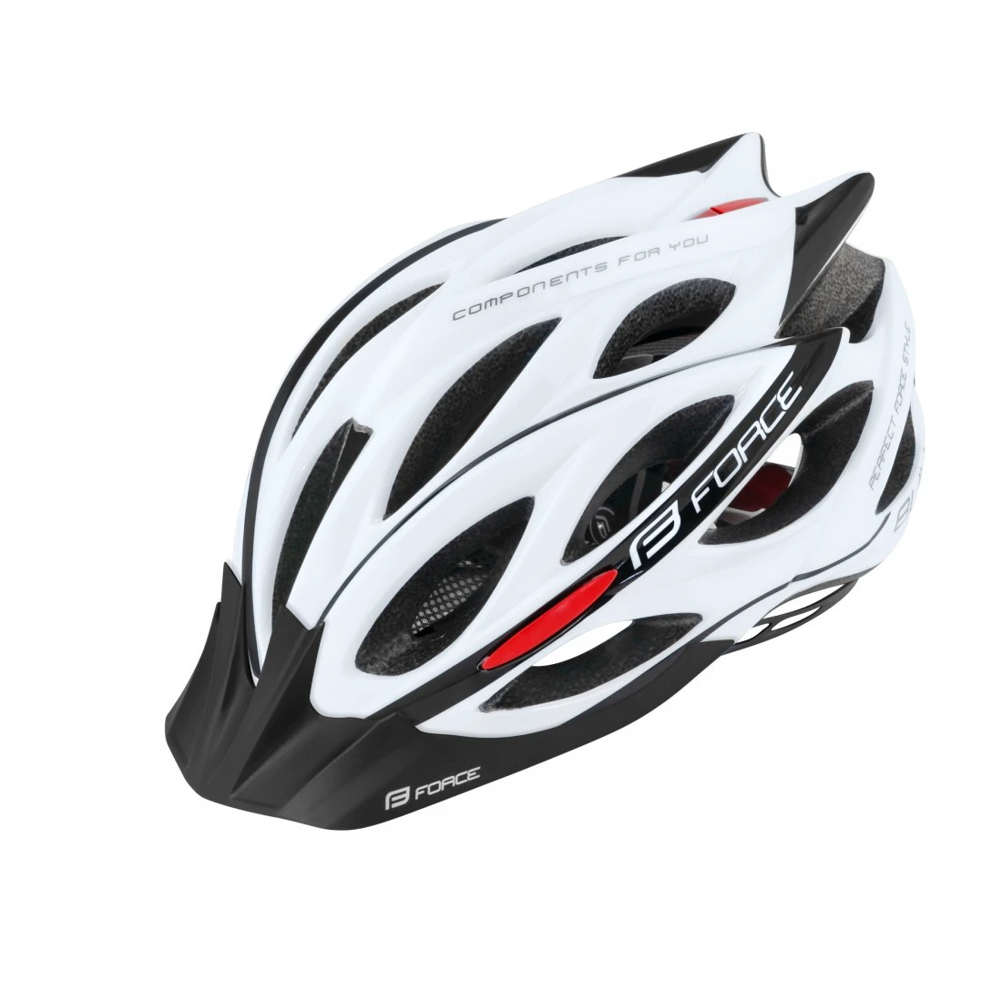 4. Casca Force Bull Alb/negru L-XL (58-61 cm)