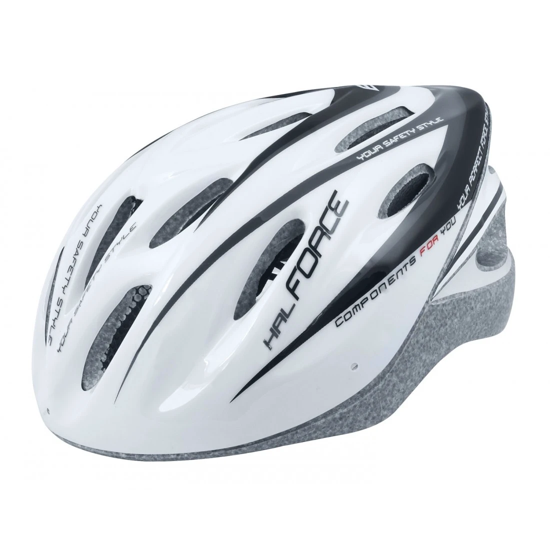 Casca Force Hal Alb/Negru S-M (54-58 cm) - 116176