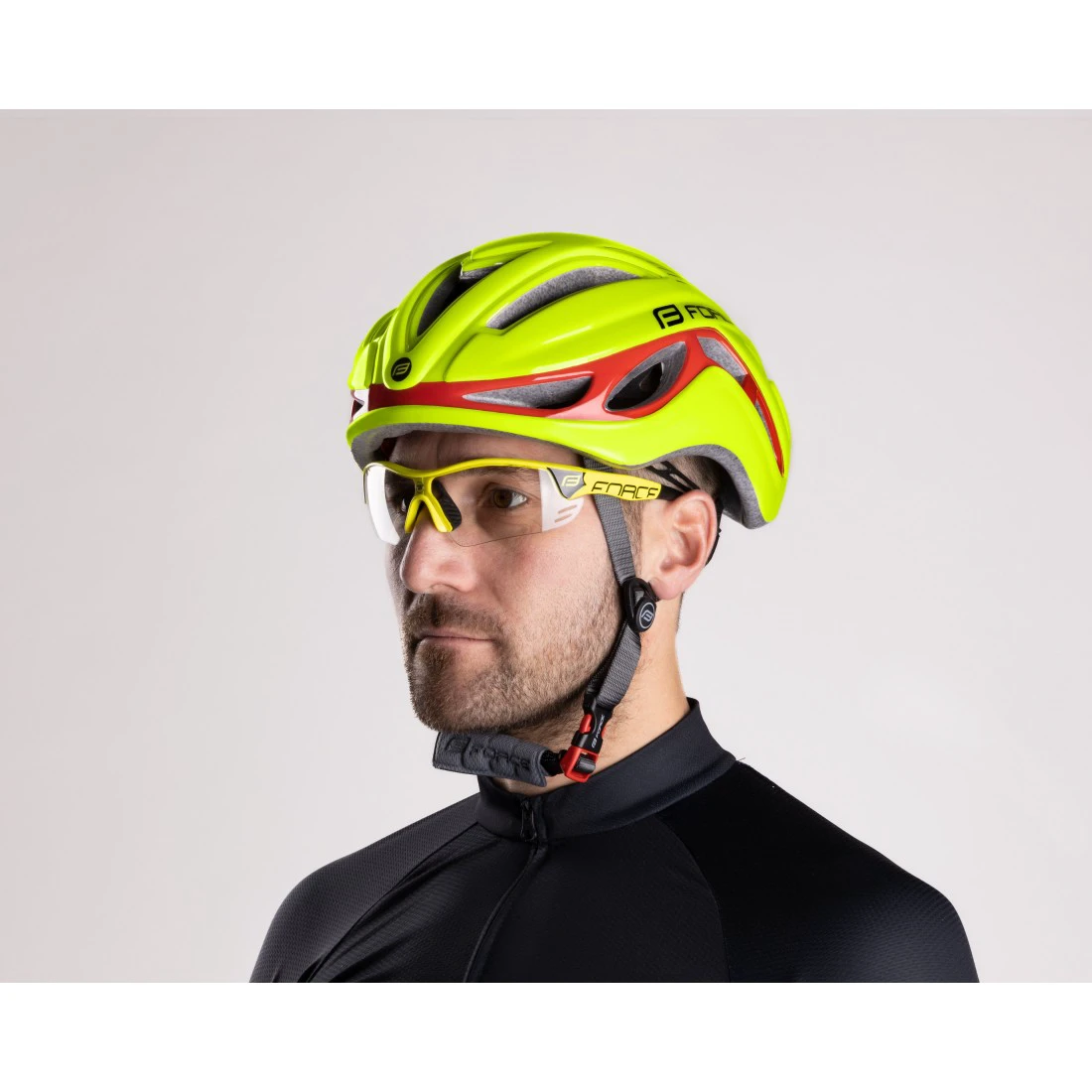6. Casca Force Rex Fluo/Rosu S-M (56-58 cm)