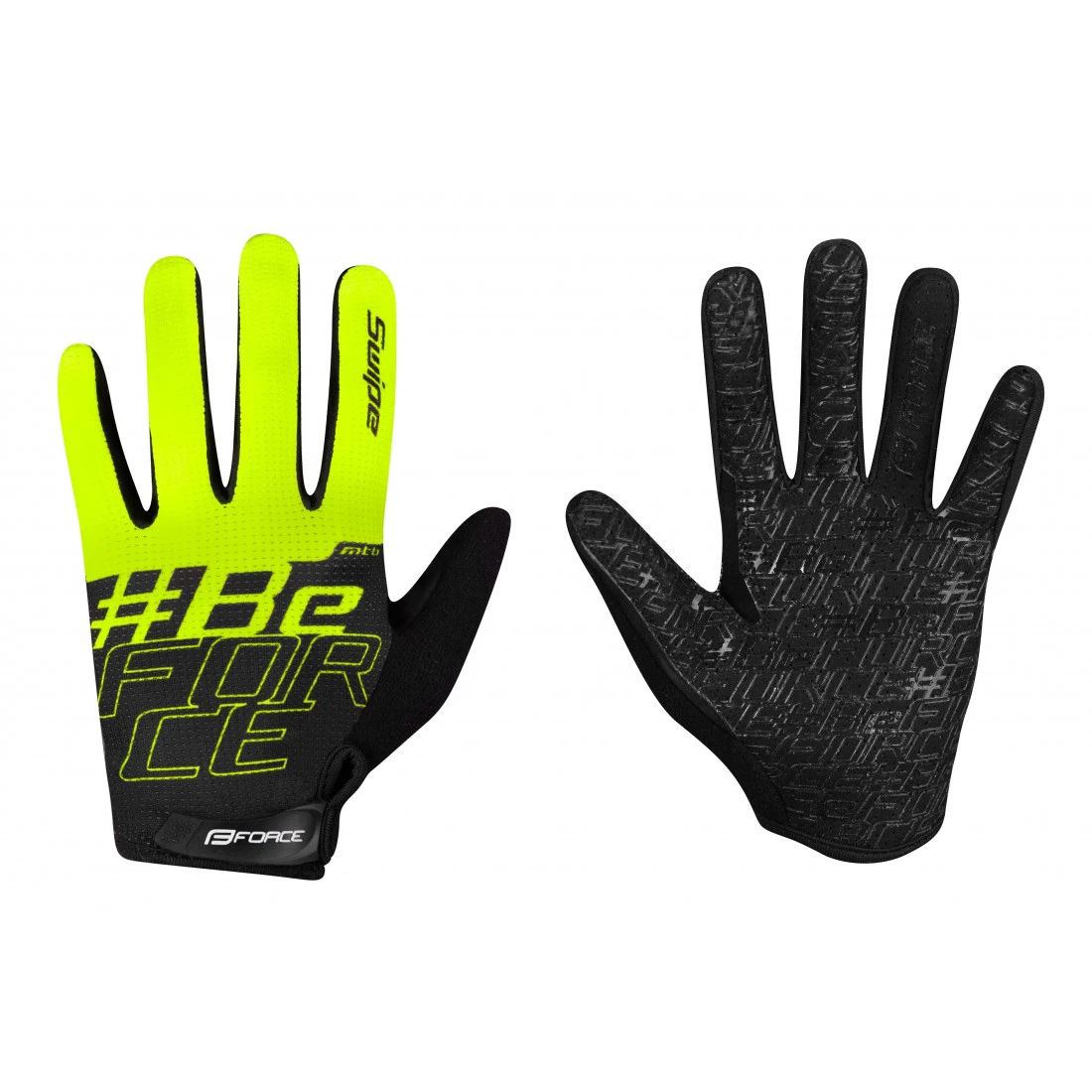 Manusi Force MTB SWIPE , Negru/Verde fluo XL - 115313