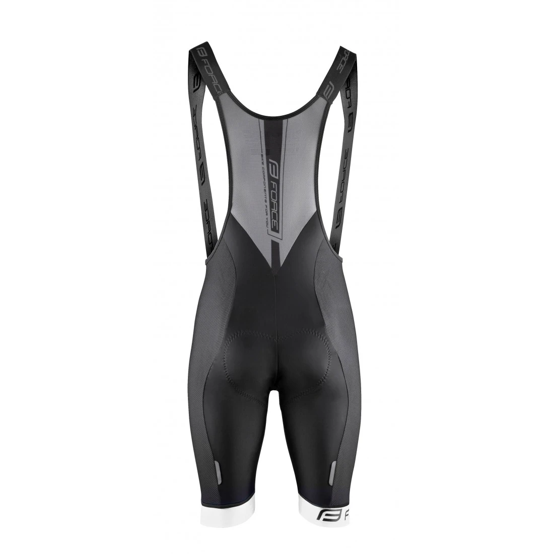 2. Pantaloni scurti cu bazon si bretele Force B51 negru/alb XS