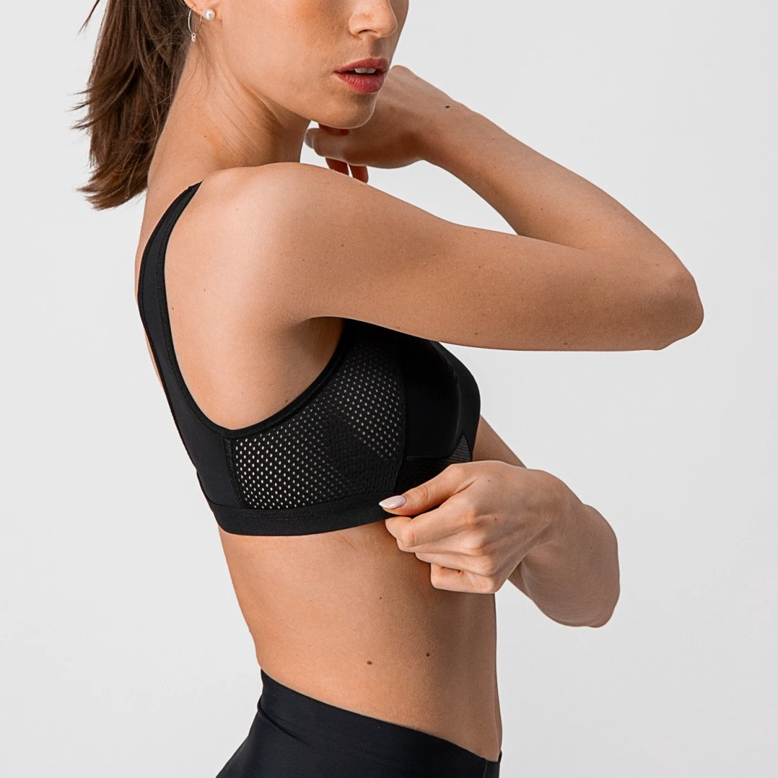 4. Bustiera Castelli Rosso Corsa Bra, de dama, Negru, XS