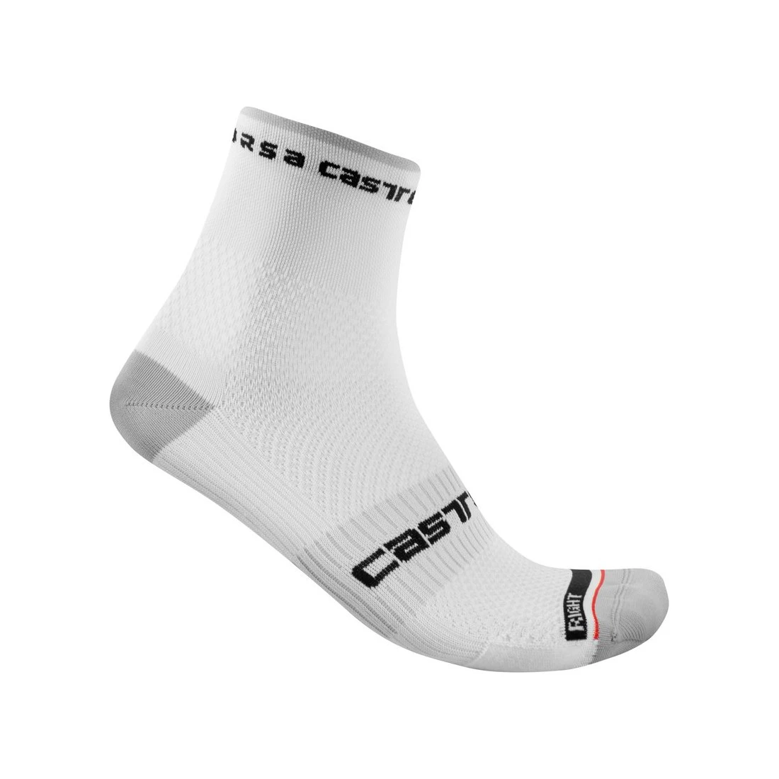 1. Sosete Castelli Rosso Corsa PRO 9, Alb, 40-43