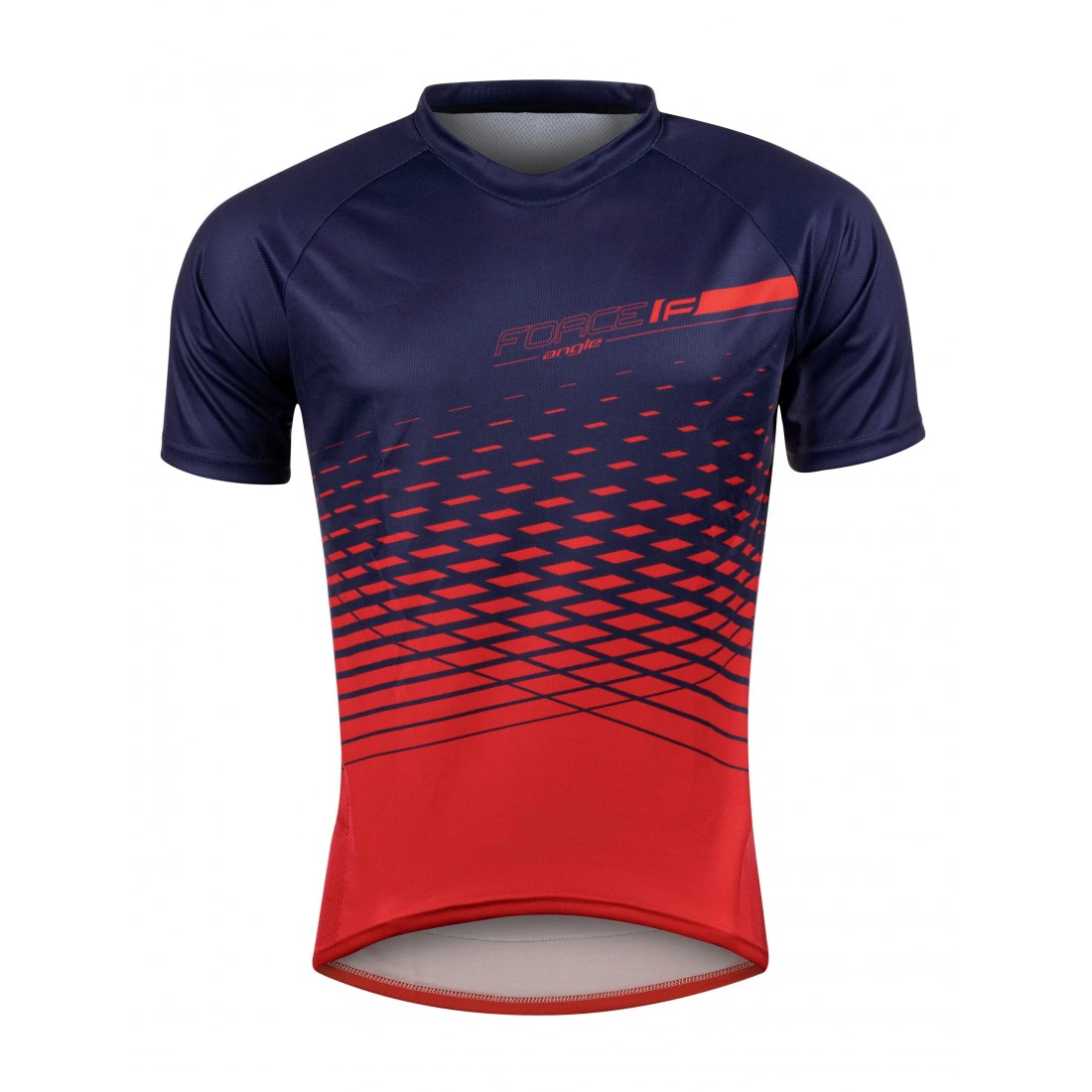 1. Tricou maneca scurta Force MTB Angle albastru/rosu M