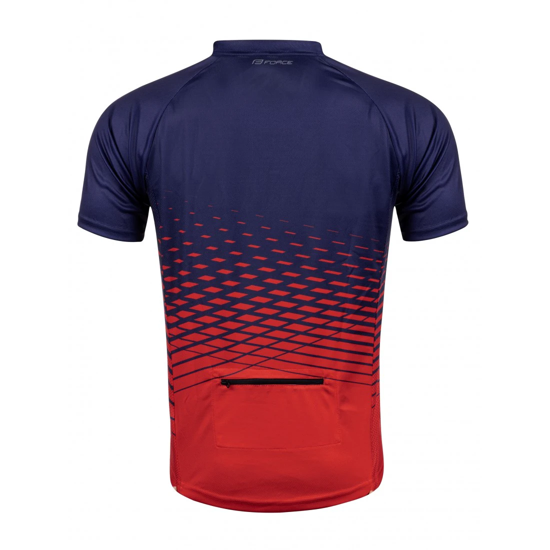 2. Tricou maneca scurta Force MTB Angle albastru/rosu XL