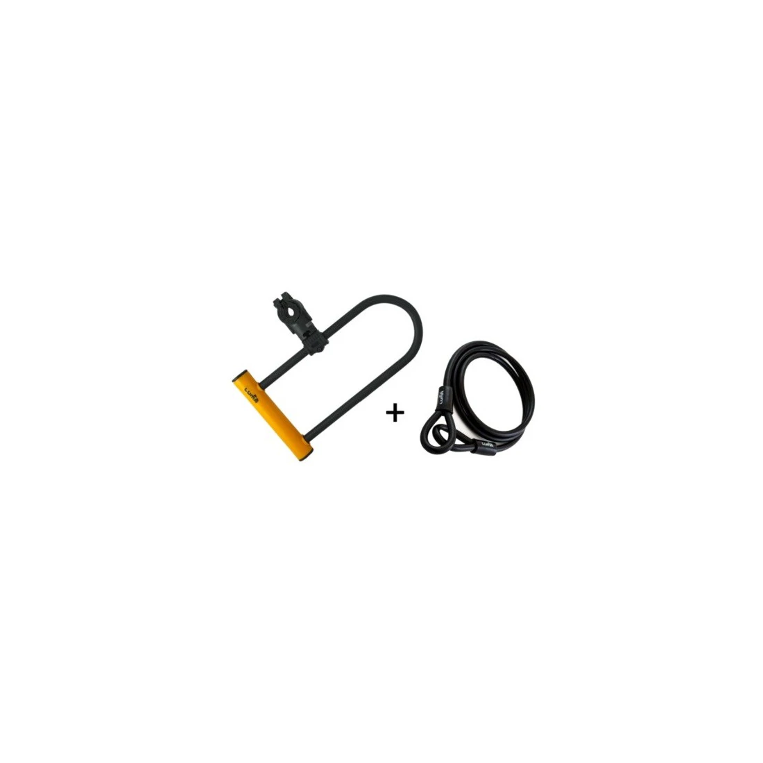 1. Lacat Luma Enduro 35 HU 320 portocaliu cu suport Sopmulti C4 plus bucla
