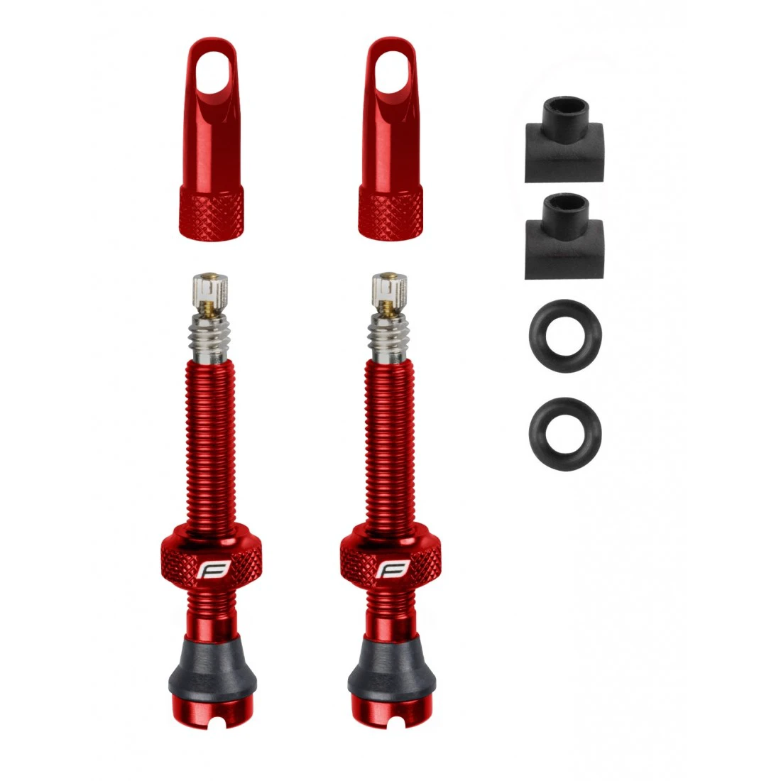 1. Set Valve Tubeless Force 2xFv 44mm, Rosu