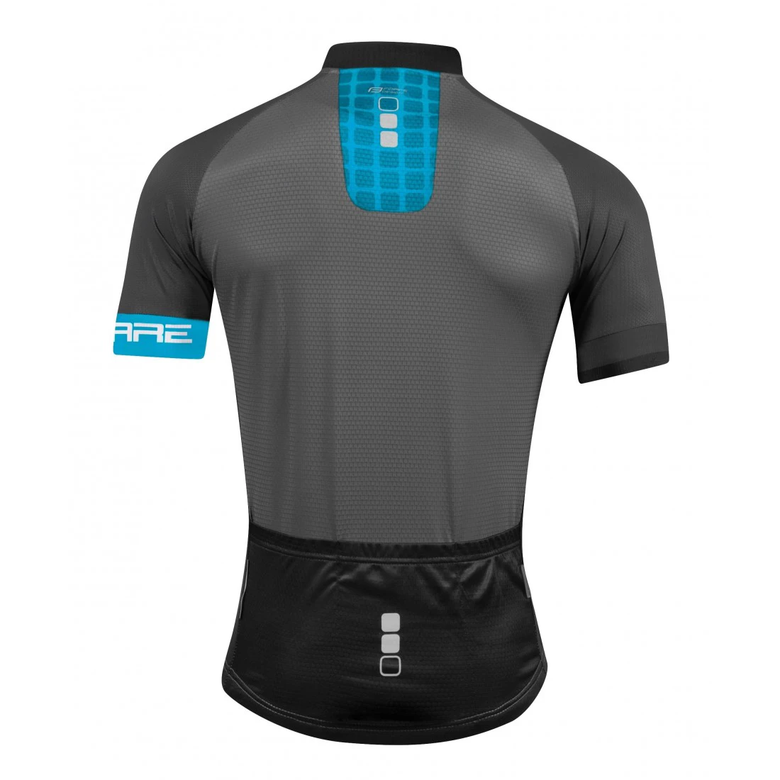 1. Tricou Force Square maneci scurte gri/albastru S