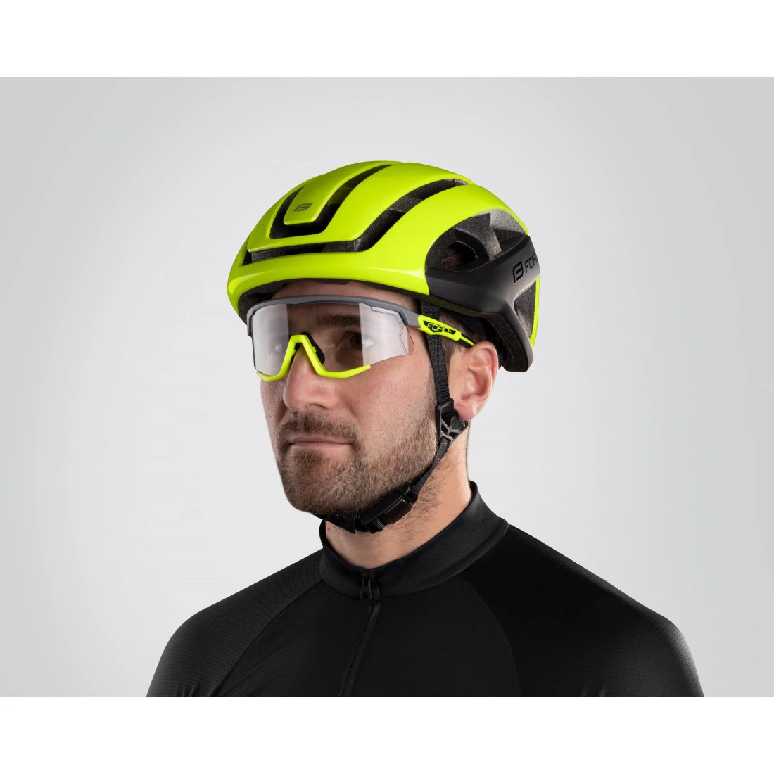 7. Casca Force NEO fluo/negru L-XL (58-62 cm)