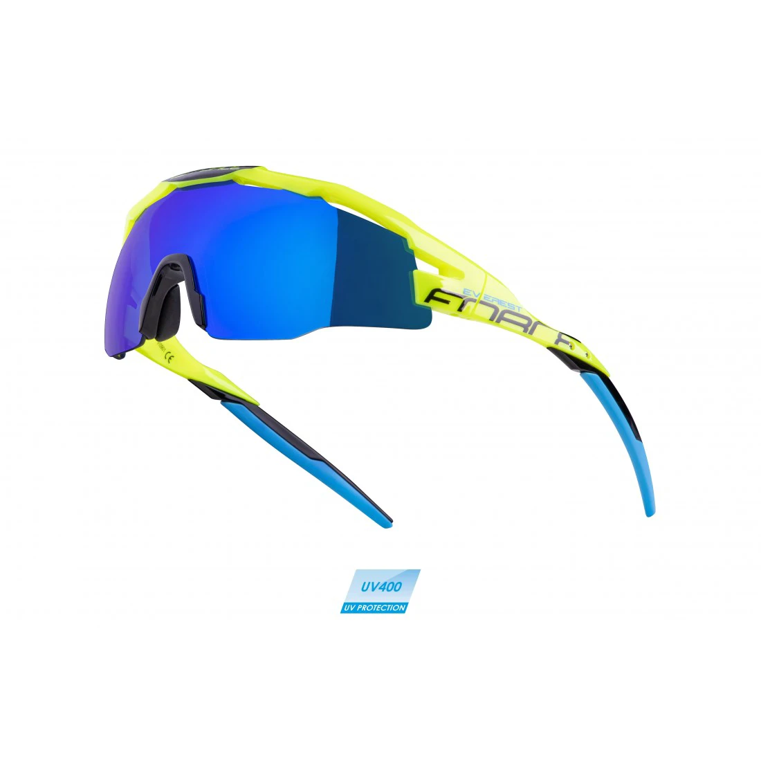 1. Ochelari Force Everest, lentila albastra oglinda, fluo
