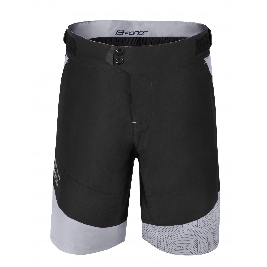 1. Pantaloni scurti cu bazon Force Storm negru/gri, negru/gri S