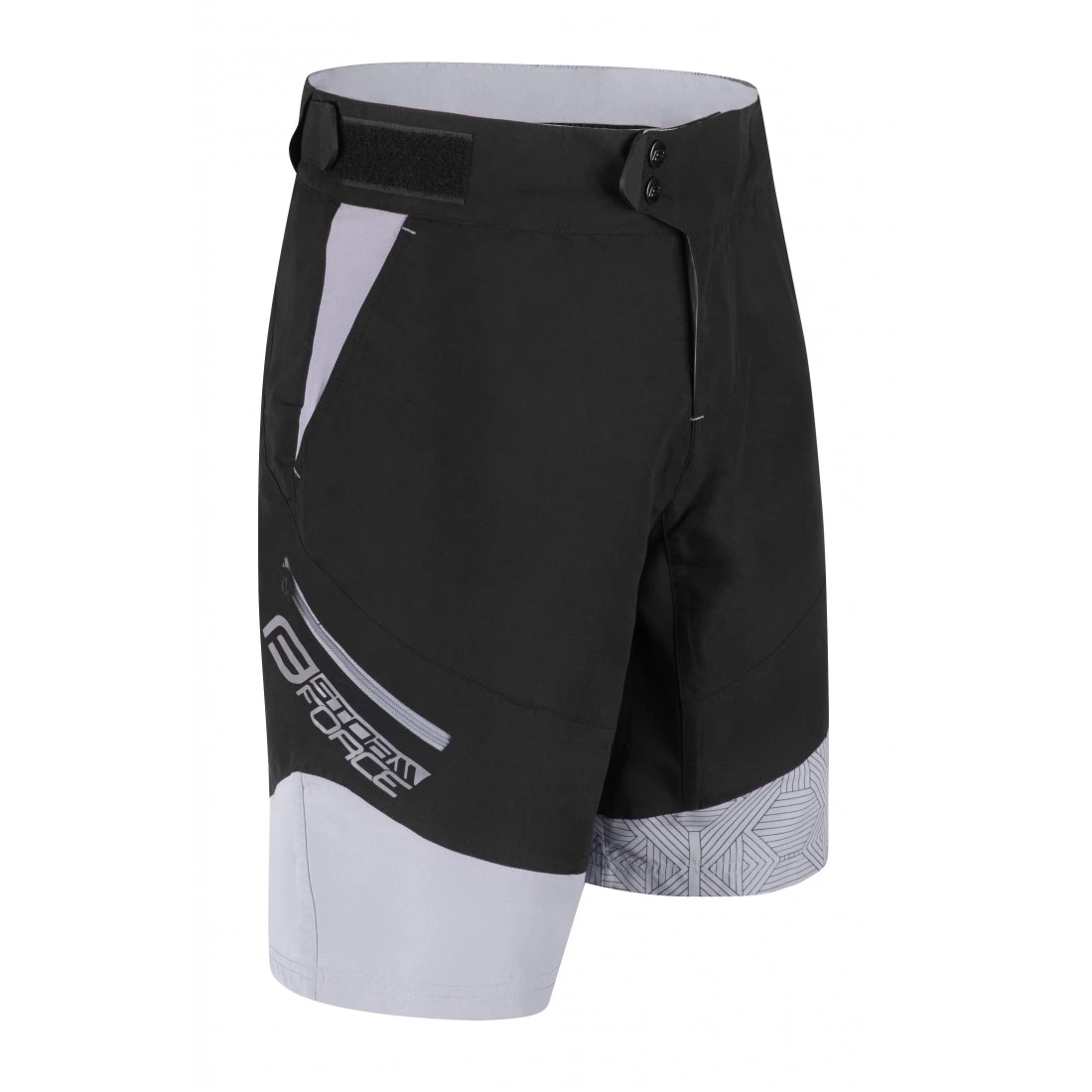 3. Pantaloni scurti cu bazon Force Storm negru/gri, negru/gri S