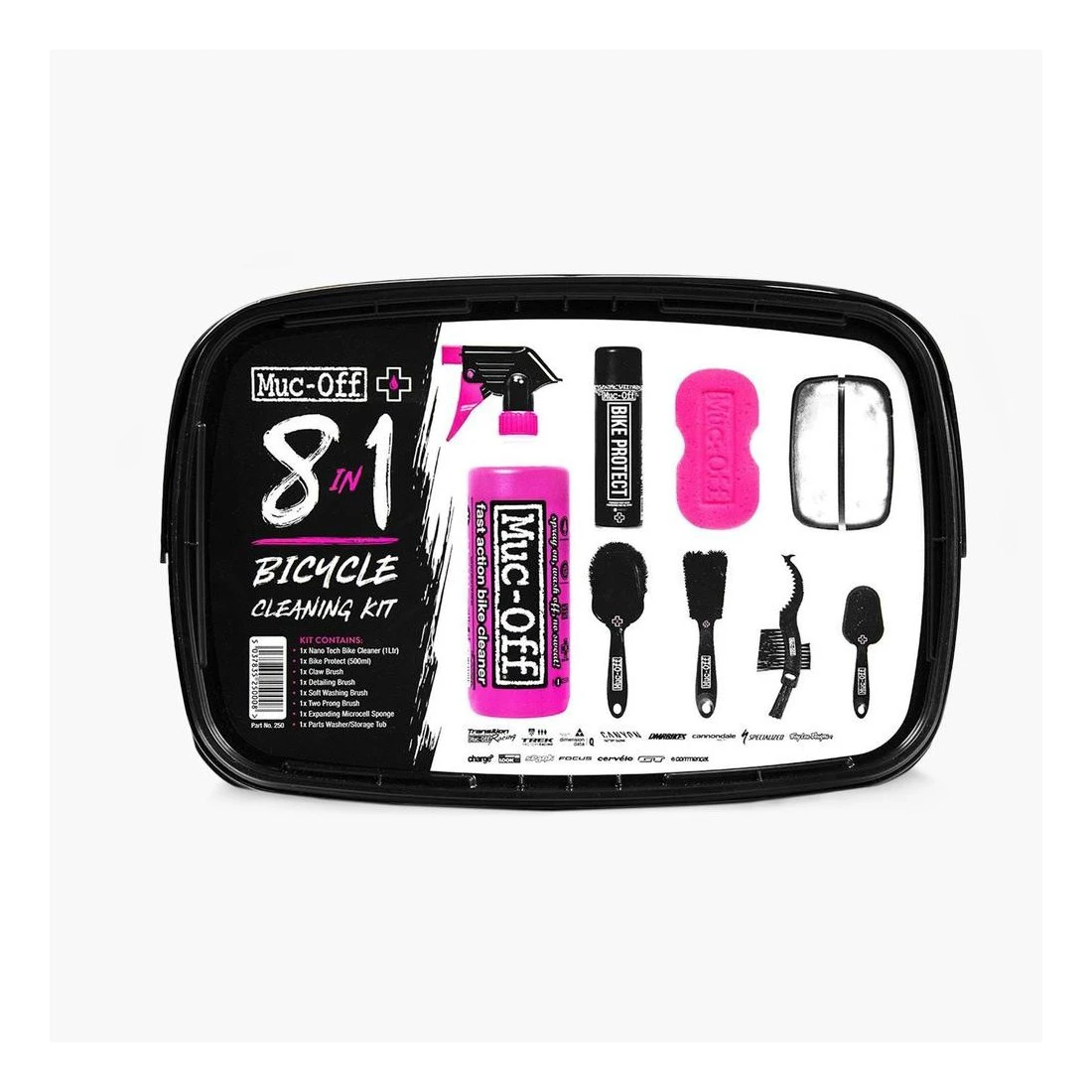 1. Kit Muc-off pentru curatare biciclete 8 in 1