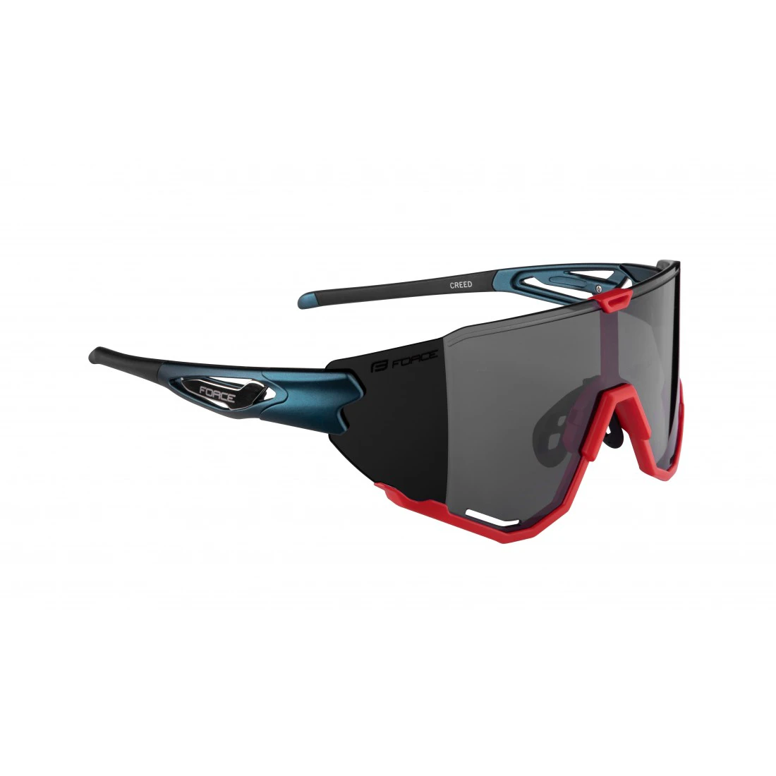3. Ochelari Force Creed, lentila neagra oglinda, rosu petrol