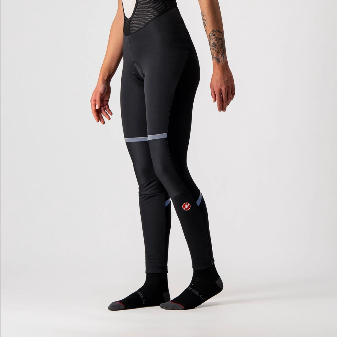 4. Pantaloni lungi Castelli Polare W, de dama, Negru, S