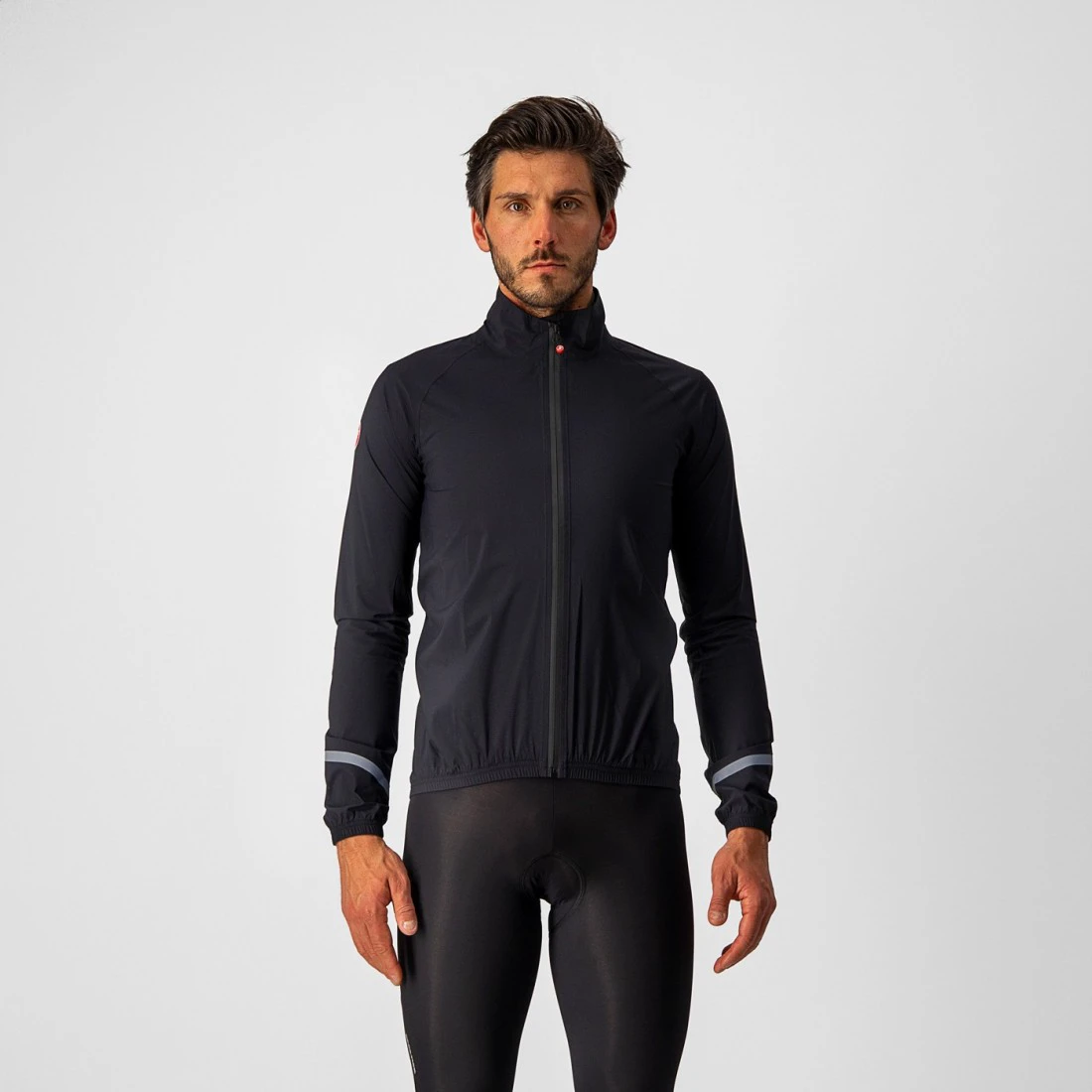 1. Jacheta de ploaie Castelli Emergency 2 Rain, Negru, XL