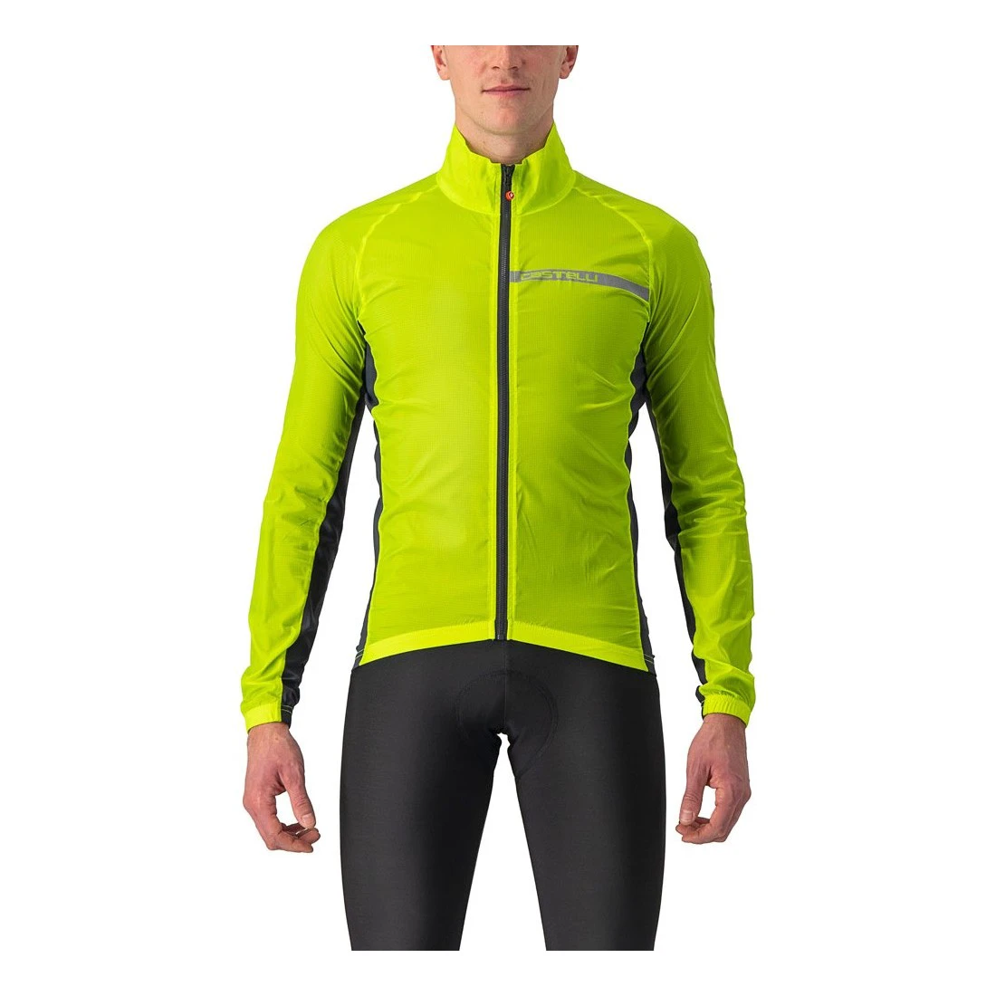 1. Jacheta de vant Castelli Squadra Stretch, Galben Fluo, M