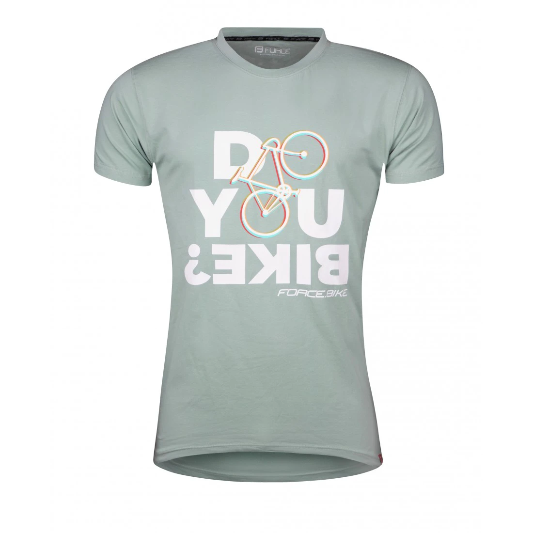 1. Tricou ciclism Force Bike, gri/verde, XS