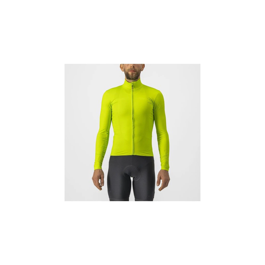1. Tricou cu maneca lunga Castelli PRO Thermal Mid LS, Galben Fluo, L
