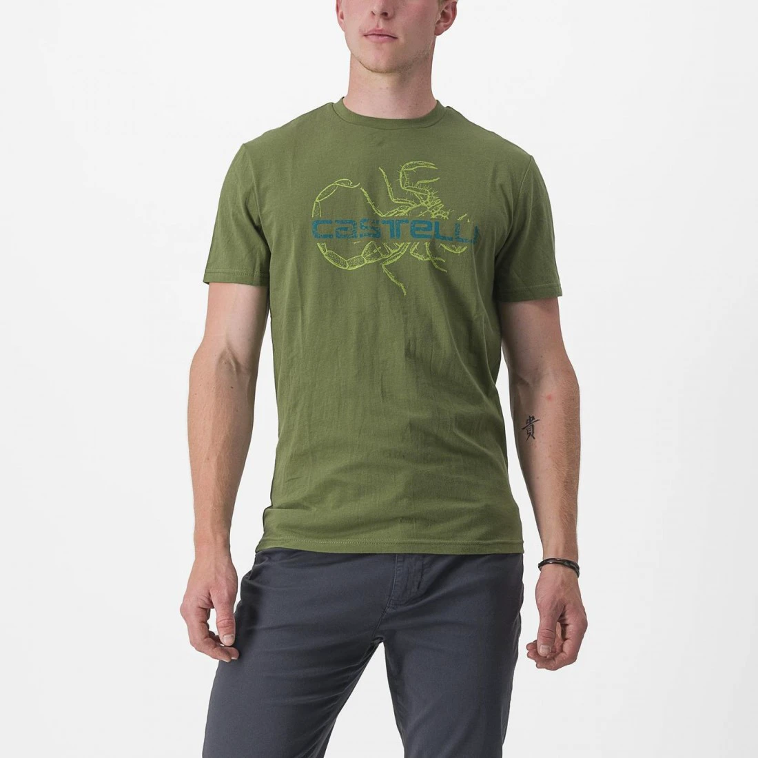 1. Tricou casual Castelli Finale Tee Verde L