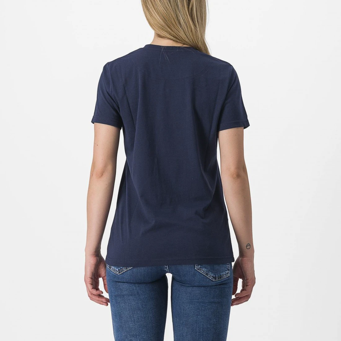 2. Tricou casual Castelli Pedalare Tee de dama Bleumarin XS