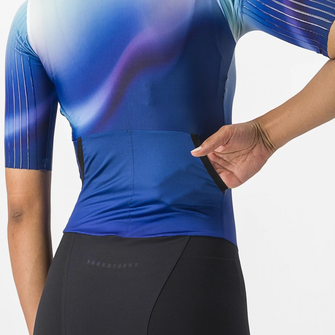 3. Costum de triatlon cu maneca scurta Castelli PR 2 W Speed Suit de dama Alb/Albastru/Negru XS