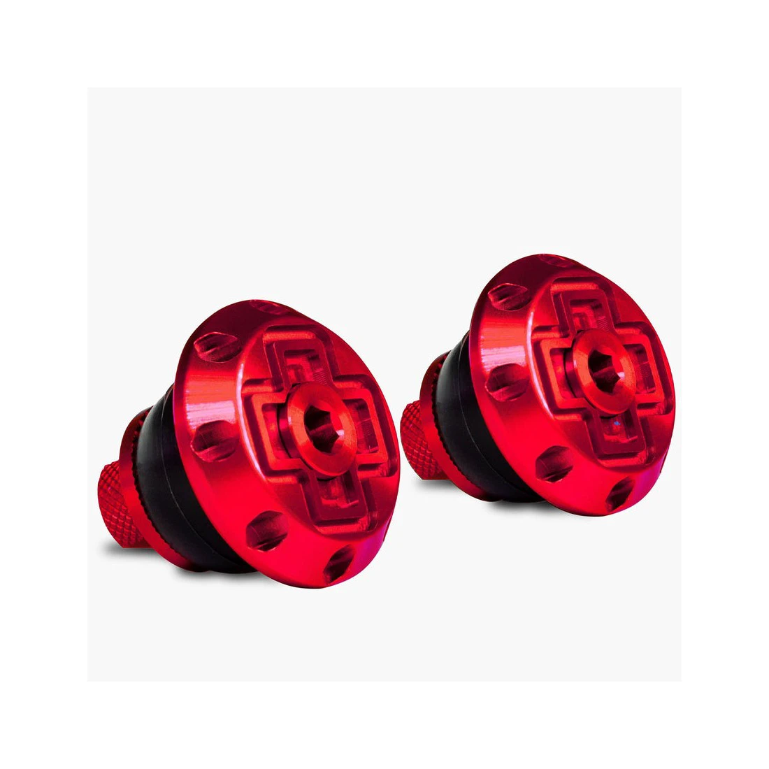 1. Dopuri de ghidon Muc-Off Disco Bar End Plugs Rosu