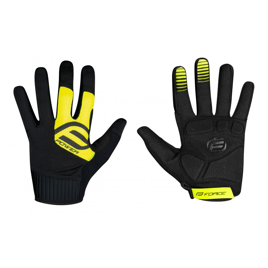1. Manusi Force MTB Power Negru/Fluo XS