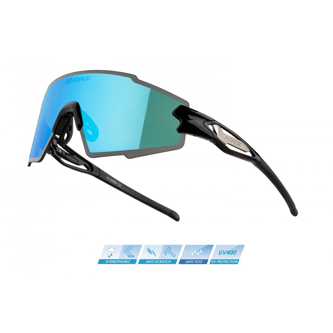 1. Ochelari Force Mantra Polarized Lens Negru/Albastru