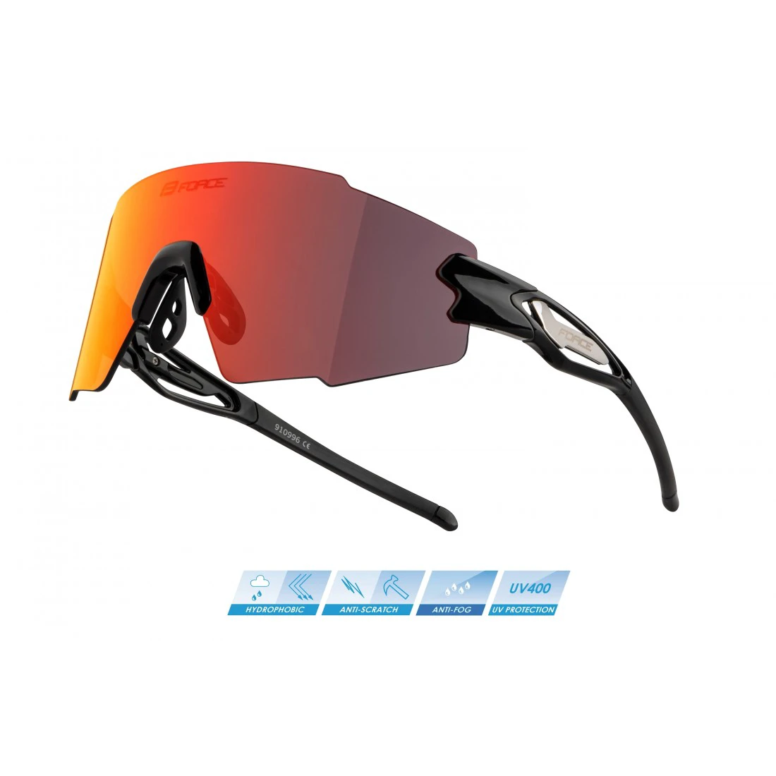 1. Ochelari Force Mantra Negri lentile rosii