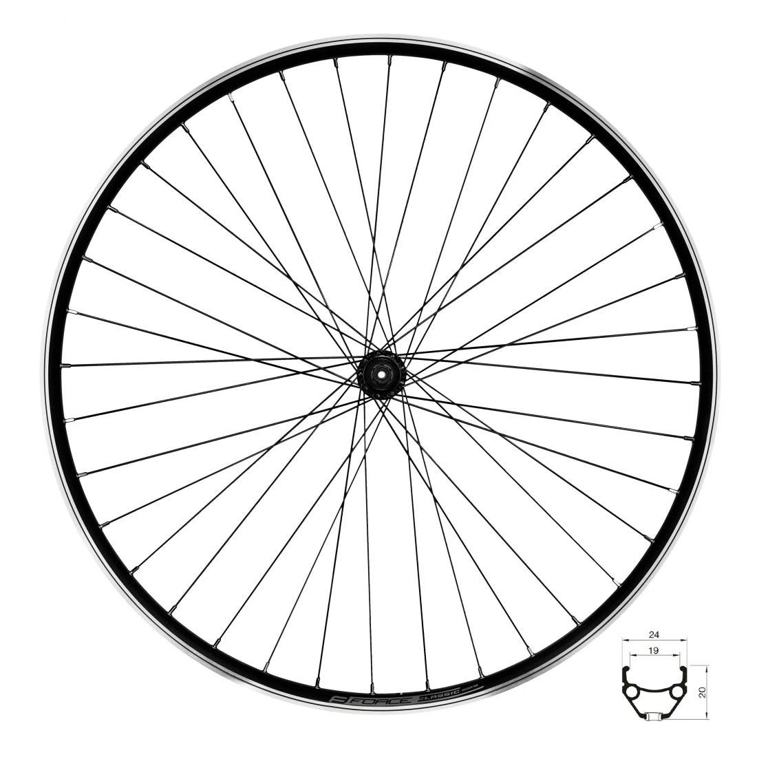 1. Roata fata 28 Force Classic HBTX500 622x19