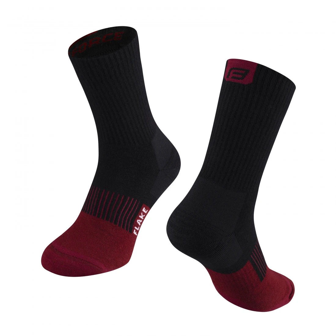 1. Sosete Force Flake black-bordo L-XL/42-47